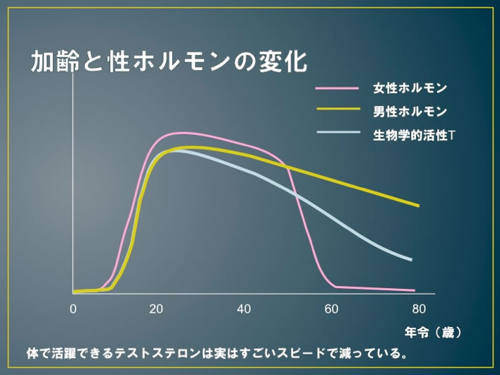 自分では気づきにくい男性ホルモンの減少